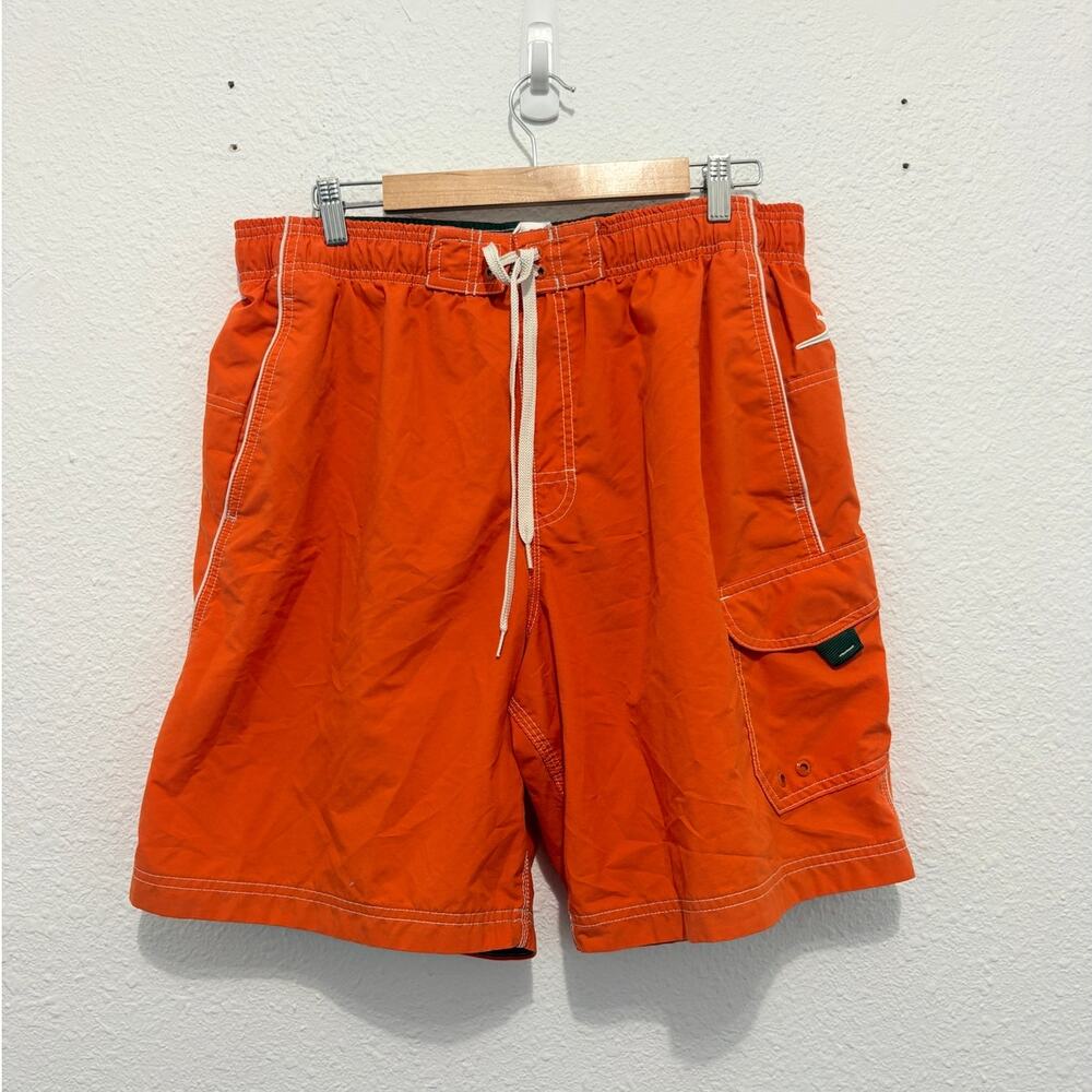 Orange Speedo Board Shorts Surfer Coastal Summer Swim Shorts